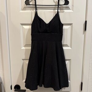 City Studio Black Glitter Mini Dress